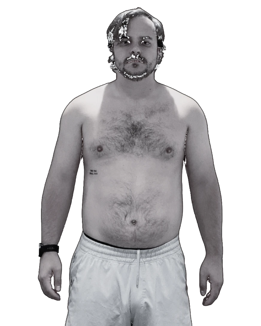 Karl before his 12 week transformation